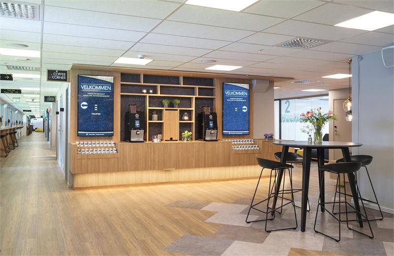 Pauserområde med kaffebar